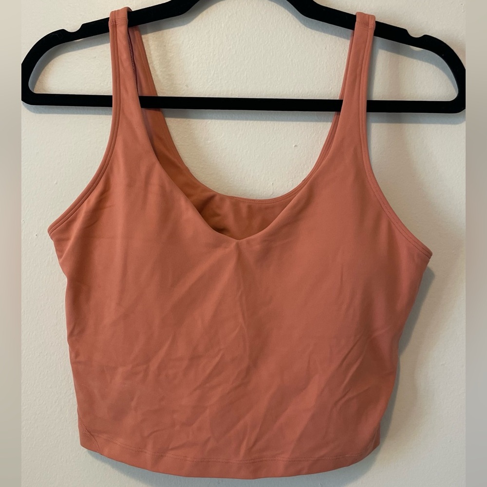 NWOT Lululemon Align Cropped Coral Tank Top